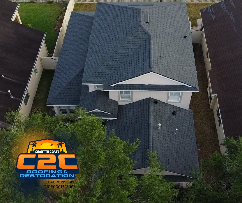 Charcoal shingle multi-gable roof in Florida